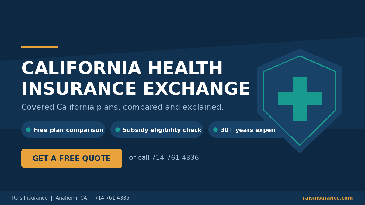 California health insurance exchange plans from Rais Insurance
