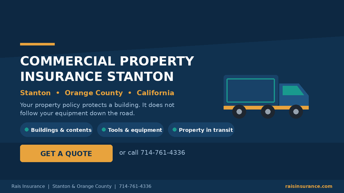 Commercial Property Insurance Stanton | Rais Insurance Commercial property insurance in Stanton, California from Rais Insurance
