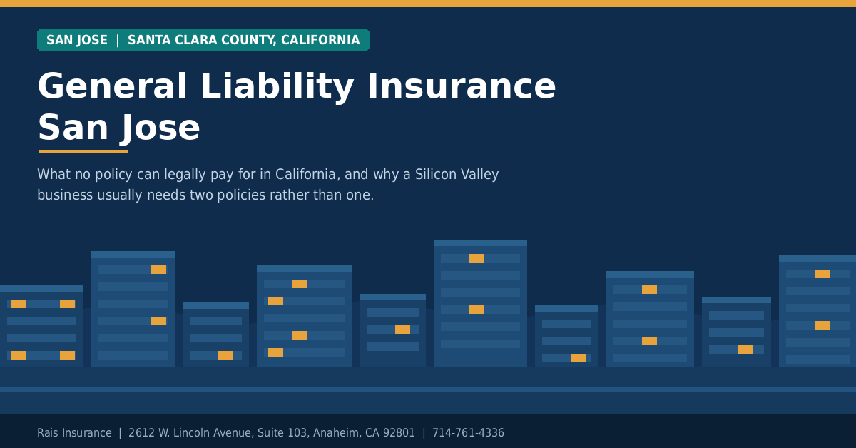 General Liability Insurance San Jose, CA | Rais Insurance General liability insurance San Jose CA - Rais Insurance for Santa Clara County businesses