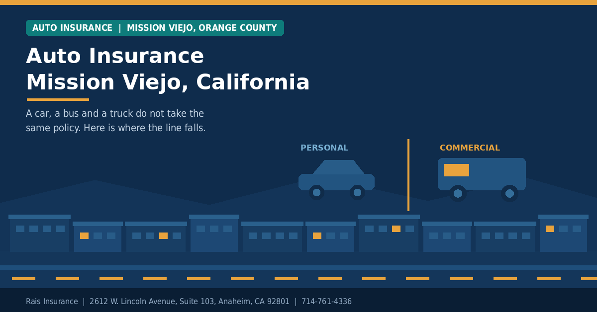 Auto insurance Mission Viejo California - Rais Insurance independent broker