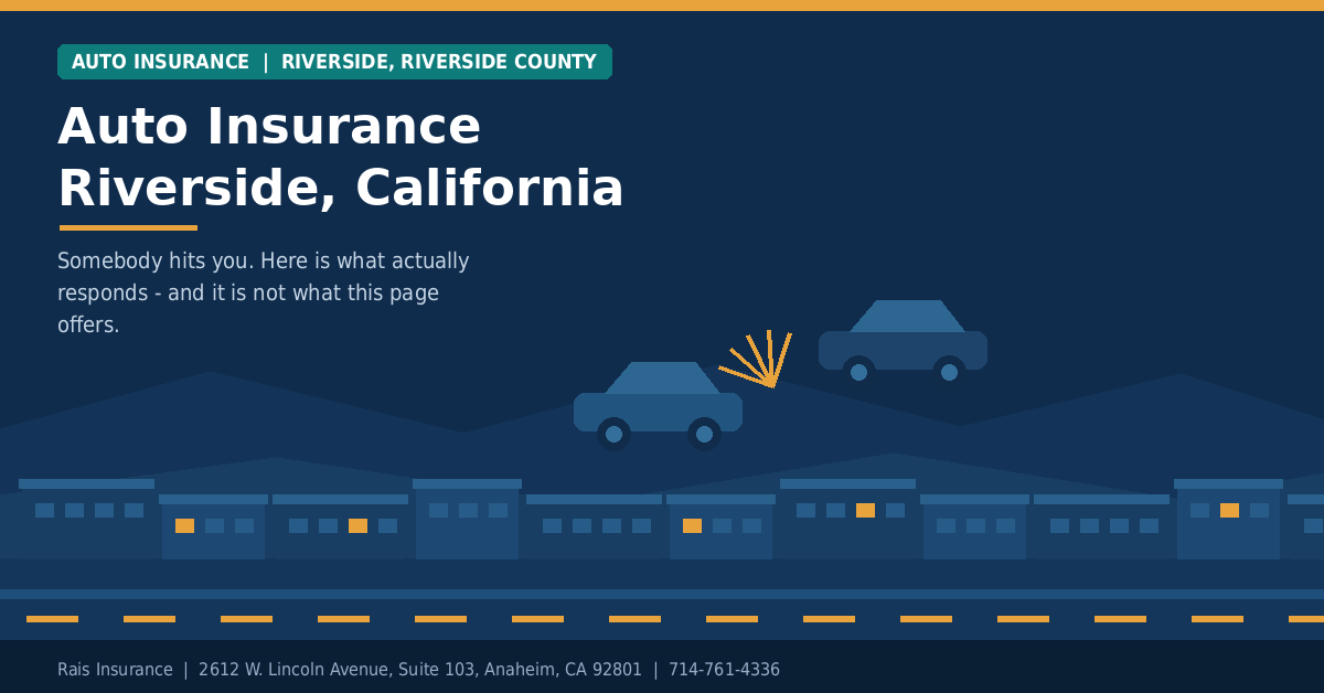 Auto insurance Riverside California - Rais Insurance independent broker