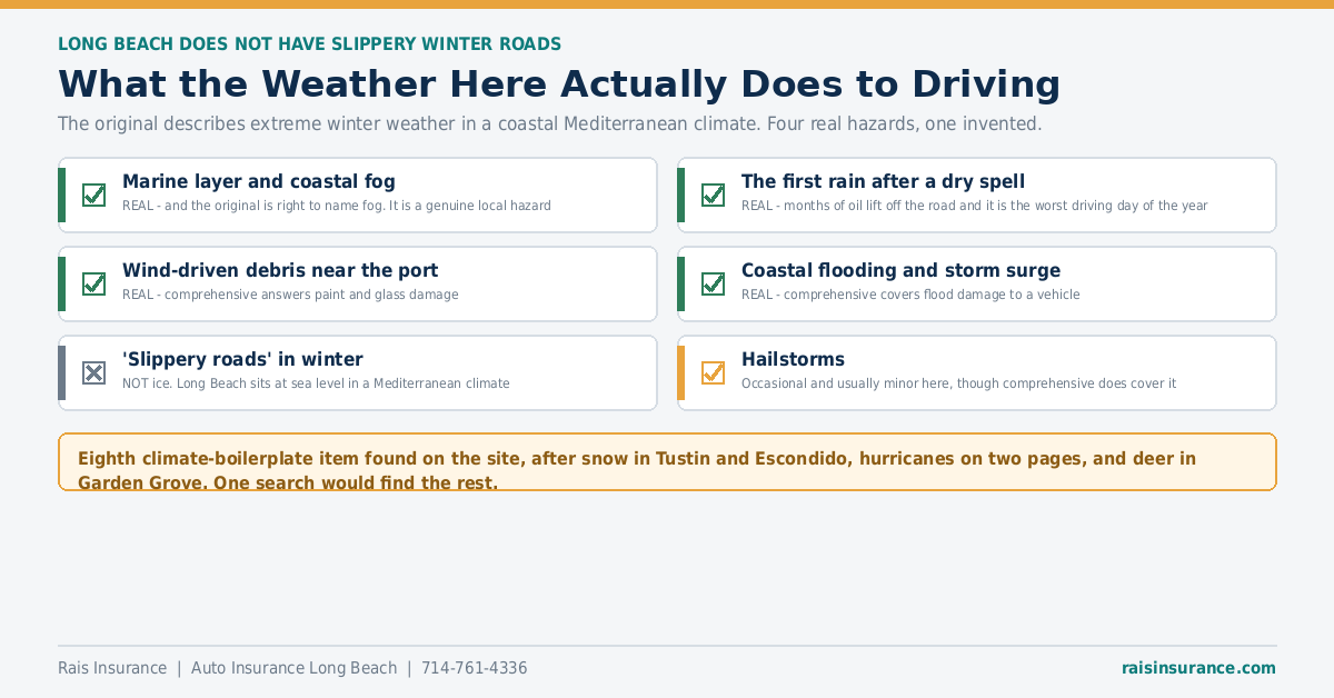 What Long Beach weather actually does to driving conditions