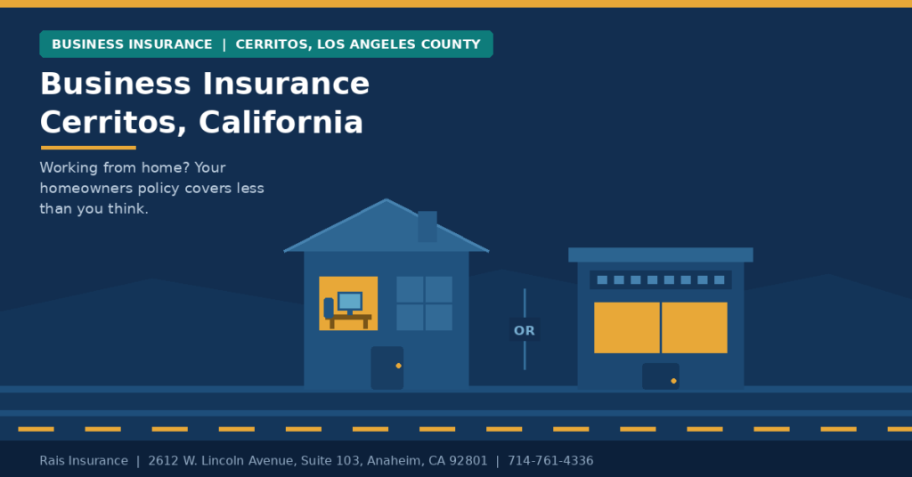 Business insurance Cerritos California — liability, property and home-based business cover