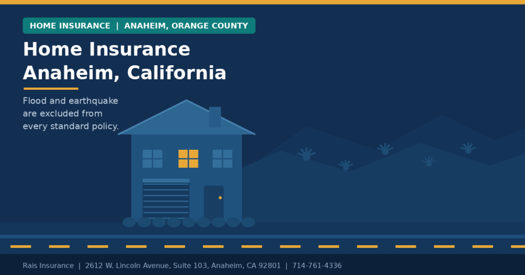 Home insurance Anaheim California — dwelling, contents and liability cover