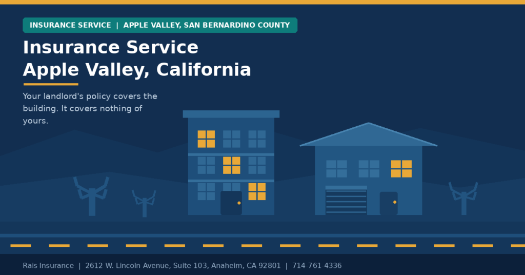 Insurance service Apple Valley California — renters and home insurance